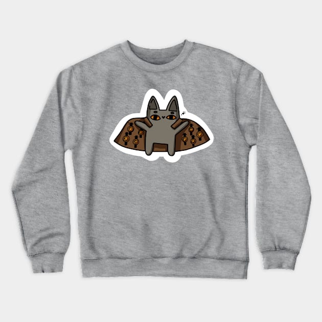 Criminal Cat Crewneck Sweatshirt by EmpressIguana